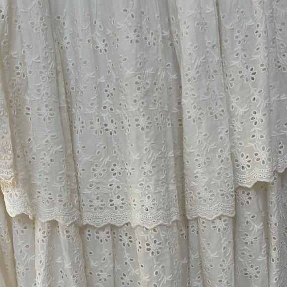 NWT Love Shack Fancy Kasiana skirt eyelet tiered 8 - Picture 3 of 4
